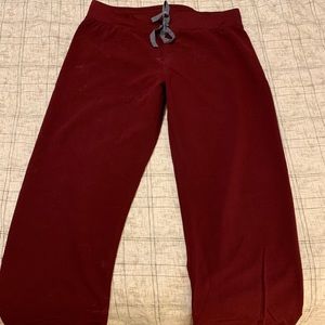 Figs burgundy Livingston scrub pants in medium petite